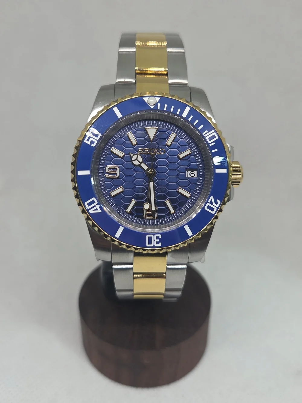 Custom 40mm Automatic Seiko Mod Watch Bluesy Style NH35